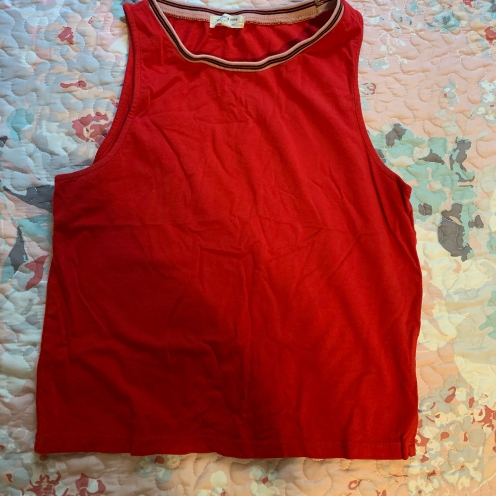 Red crop top